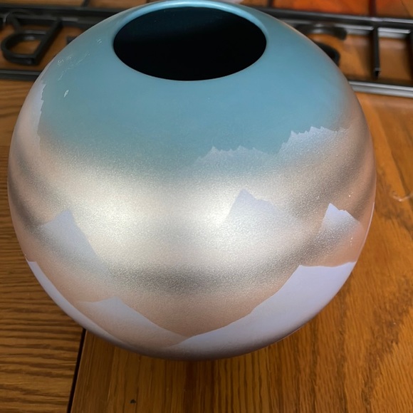 Otagiri Accents Vintage Japan Pottery Vase Serene Mountains Otagiri